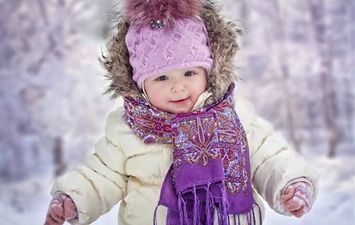 الطفل في الشتاء 