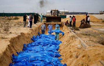المقابر الجماعية في غزة