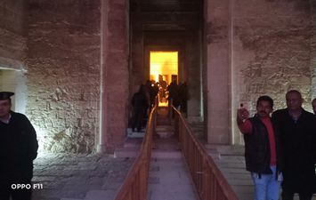 تعامد الشمس على معبد قصر قارون بالفيوم