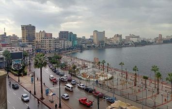 سقوط أمطار على محافظة الإسكندرية