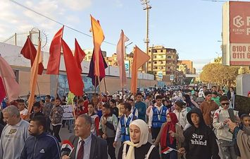 مسيرة شبابيه احتفال بعيد الشرطة رقم 72 بالفيوم