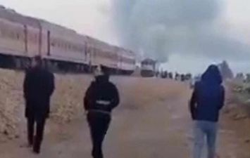 حريق قطار السويس الاسماعيلية 