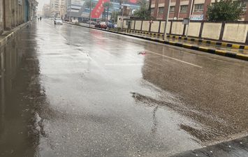 سقوط امطار على محافظة بورسعيد 