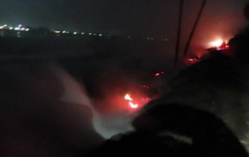 حريق مزرعة وزارة الرزاعة بسوهاج 