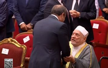 الرئيس السيسي وأحمد عمر هاشم