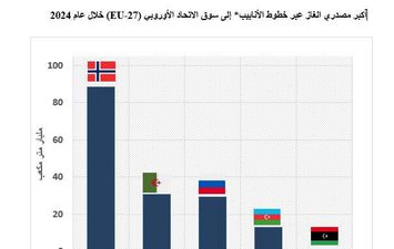 الرسم البياني المرفق يوضح تطور صادرات الغاز الطبيعي المسال عالميًا بين 2019 و2024.