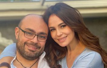 كارول سماحة برفقة زوجها الراحل وليد مصطفى 