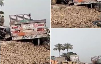 حادث الطريق الزراعي اليوم