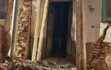 جانب من المنازل المتضررة 