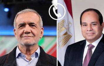 الرئيس السيسي ونظيره الإيراني 