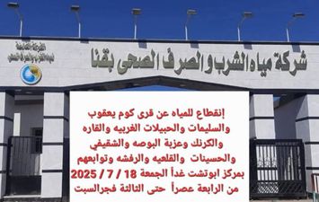 شركة مياه الشرب والصرف الصحي بقنا 