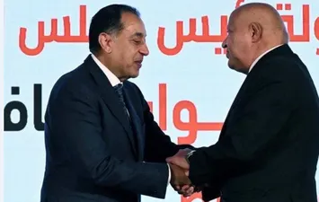 مصطفى مدبولي وعلي مصيلحي وزير التموين السابق