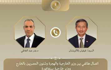 وزير الخارجية ونظيره السنغافوري
