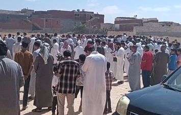 جنازة الشاب المقتول في ليبيا 
