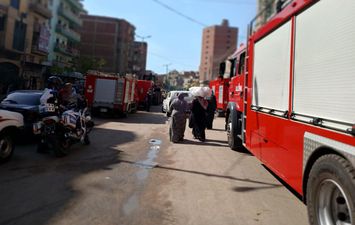 حريق مصبغة بالمحلة الكبرى