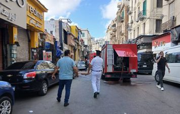 حريق خلف مسرح الإسكندرية