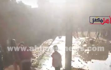 شلل مرورى بسبب عطل المياه