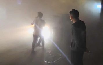 جانب من انهيار المنزل