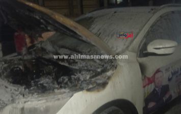 جانب من آثار الحريق 