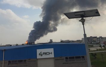نشوب حريق بمصنع أحبار بالمنوفية