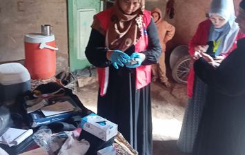 جانب من عمل المسح الصحي 