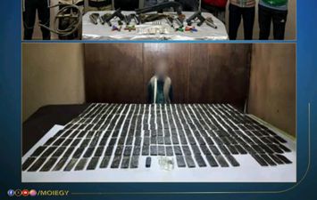 صورة الجناه والمضبوطات 