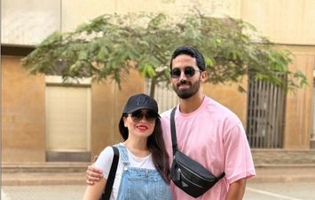 مي عز الدين وزوجها 