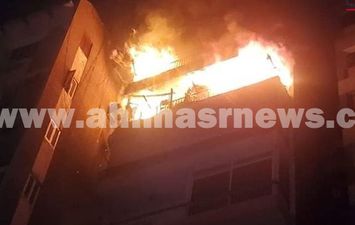 حريق شقة سكنية 