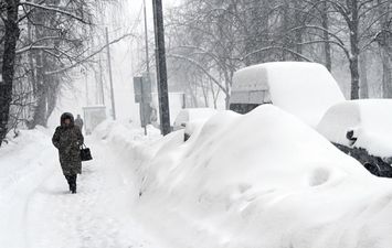 عاصفة ثلجية بموسكو