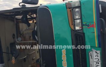 حادث انقلاب اتوبيس السويس بعد الإفطار 