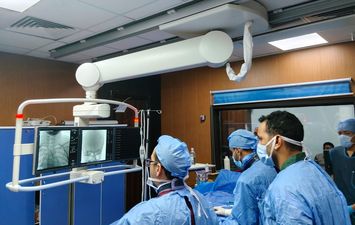  الفريق الطبي بوحدة القسطرة المخية بمستشفى طيبة التخصصي