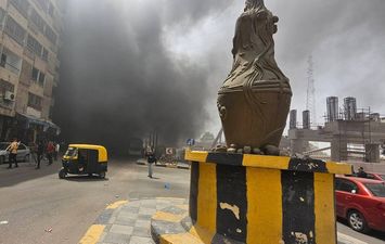 حريق مخزن بالإسكندرية