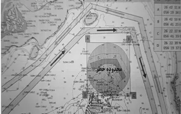 خريطة إيران للدخول والخروج من مضيق هرمز