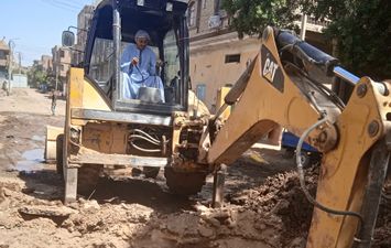 كسر مفاجئ في ماسورة مياه 