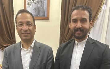 وزير الاتصالات بصحبة الزميل وائل الطوخي 