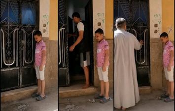 أب يرفض استلام ابنه ويغلق الباب فى وجهه