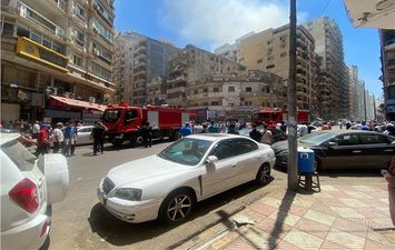 حريق بأتوبيس نقل عام
