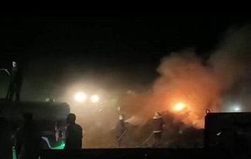 حريق مصنع أخشاب طهطا