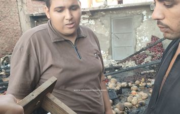 حريق منفذ خضروات وفواكه الإسماعيلية 