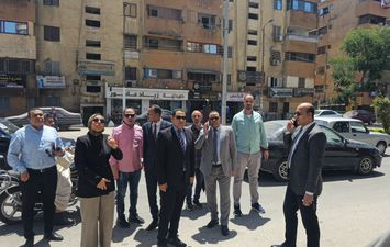معاينة موسعة للنيابة الإدارية في حريق عقار "طريق أسيوط - سوهاج"