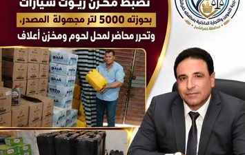  ضبط مخزن زيوت سيارات بحوزته 5000 لتر مجهول المصدر بقلين 