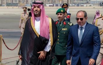 الرئيس السيسي يستقبل ولي العهد السعودي