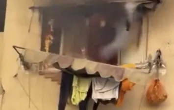 السيطرة  على حريق هائل داخل وحدة سكنية