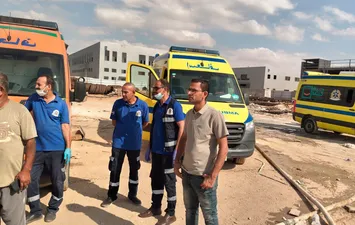 النيابة العامة تعاين موقع حريق المنطقة الصناعية 