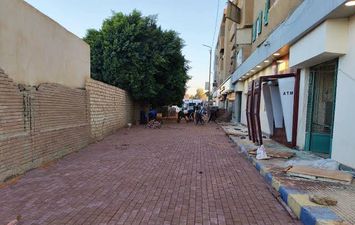 تطوير شوارع بمنطقة البنك الزراعي