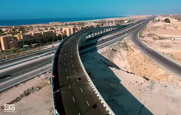 تحويلات مرورية بالطريق الدولي الساحلي بالعلمين الجديدة
