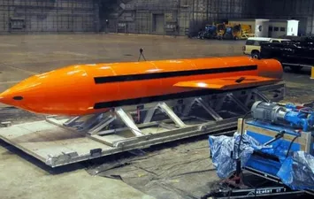 صورة أرشيفية لأم القنابل (MOAB) في قاعدة إيغلين الجوية بولاية فلوريدا،