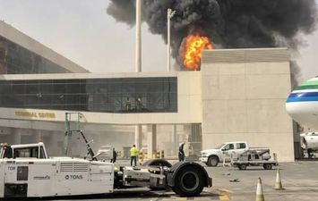 مطار الرياض خلال تعرضه لهجوم قبل أيام