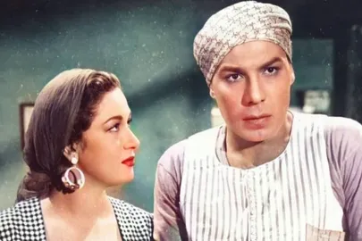 هدي سلطان وزوجها فريد شوقي