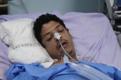 الشخص المصاب المجهول الهوية بالطؤارى بمستشفى جامعة بنى سويف 